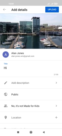 Key in the required text and press UPLOAD.