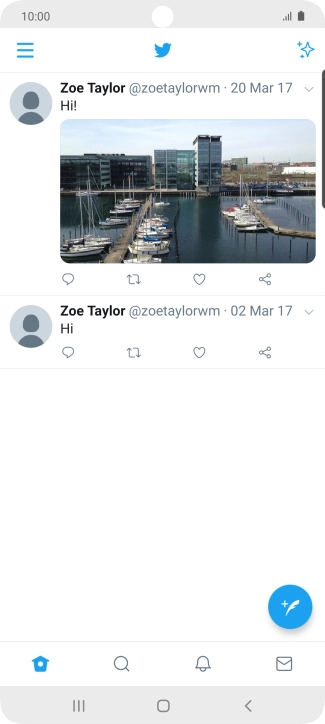 Press the new tweet icon.
