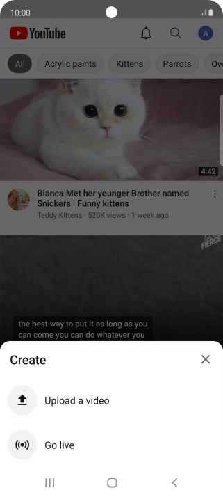 Press Upload a video.