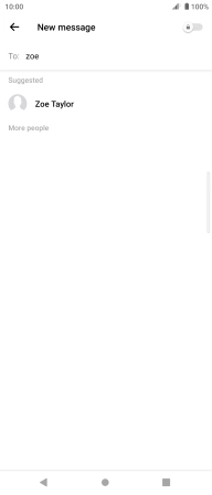 Key in the first letters of the recipient's name and press the required contact.