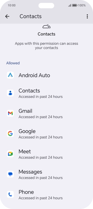 Press the required app.