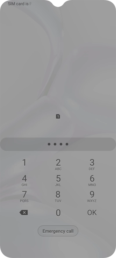 Key in a new four-digit PIN and press OK.
