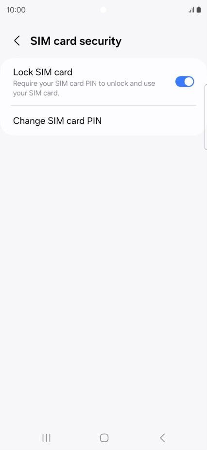 Press Change SIM card PIN.