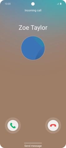 Press and drag the accept call icon right.