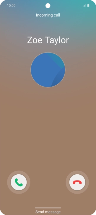 Press and drag the accept call icon right.