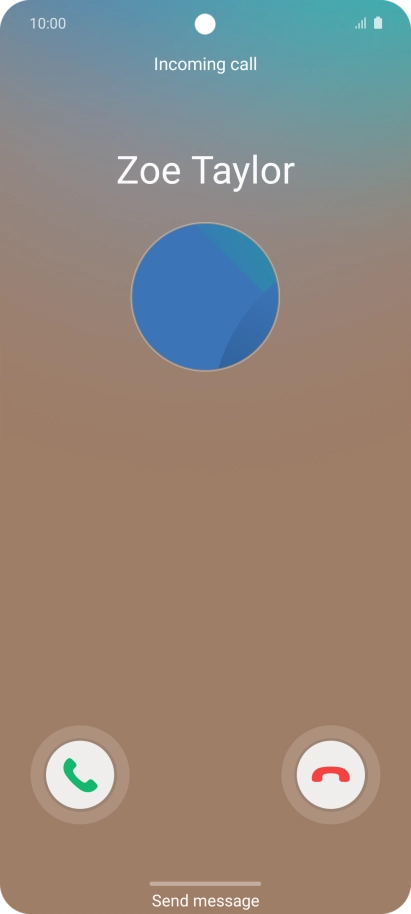 Press and drag the accept call icon right.