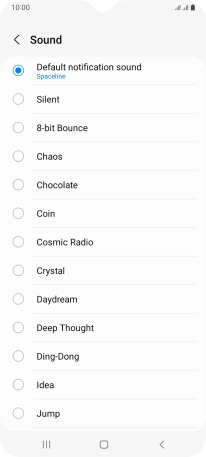 Press the required message tone to hear it.