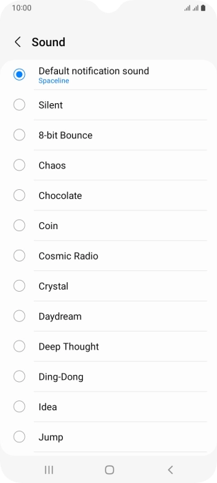 Press the required message tone to hear it.