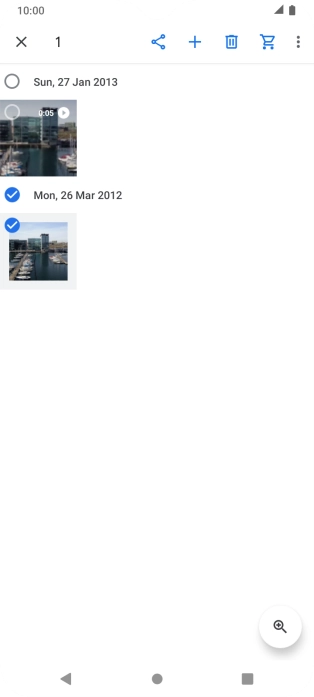 Press the share icon.