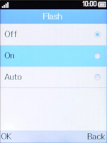 Select the required setting.