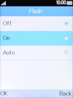 Select the required setting.