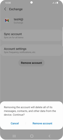 Press Remove account.