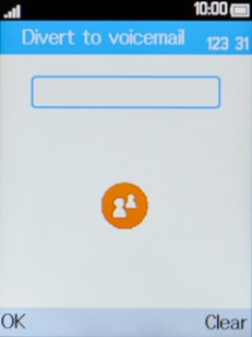 Key in +447836121121 and press the Left selection key.