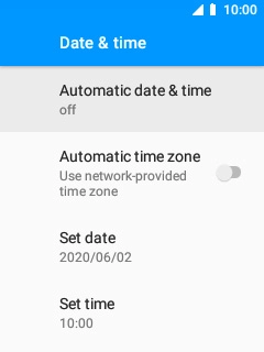 Select Automatic date & time.