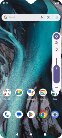 Press the sound icon to turn off vibration.