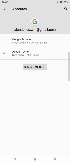 Press Account sync.