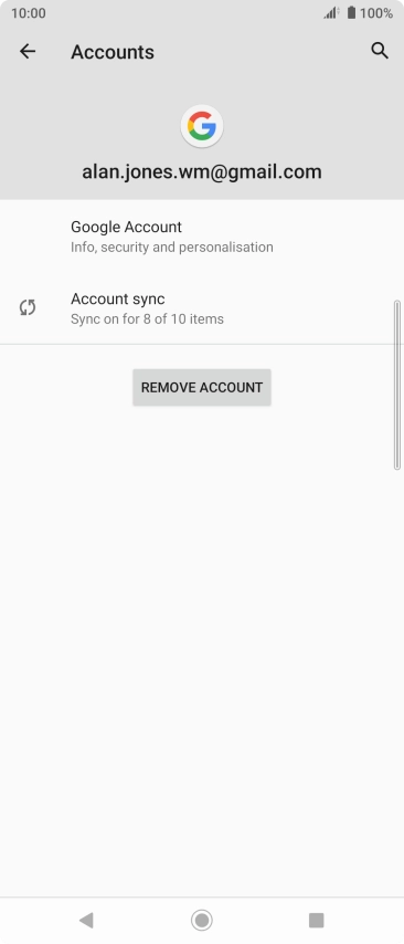Press Account sync.