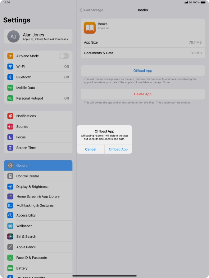 Press Offload App.