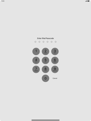 Use the lock code you created. The app is now locked.