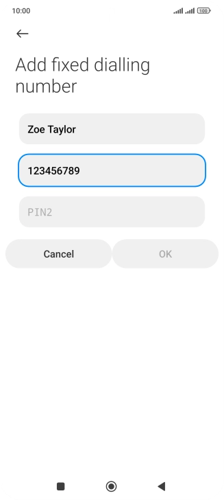 Press PIN2.