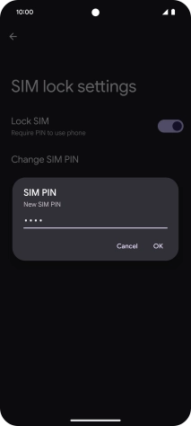 Key in a new four-digit PIN and press OK.