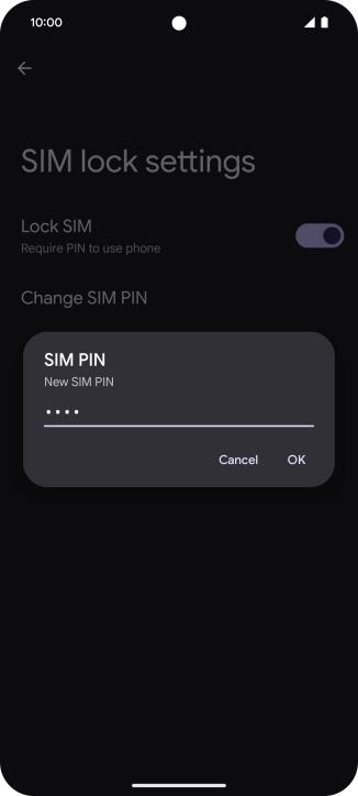 Key in a new four-digit PIN and press OK.