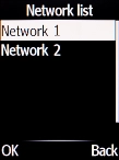 Select the required network.