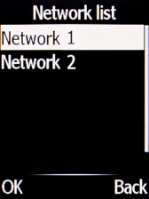 Select the required network.