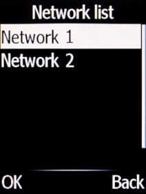 Select the required network.