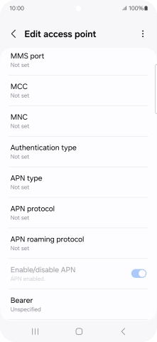 Press MMS port.