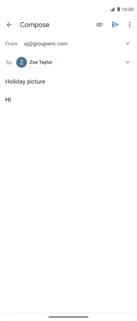 Write the required text and press the send icon.