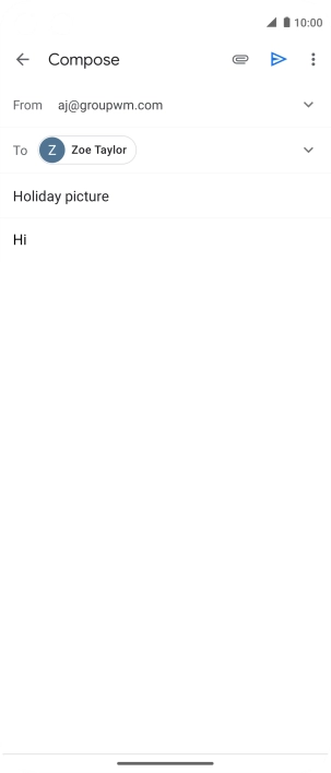 Write the required text and press the send icon.