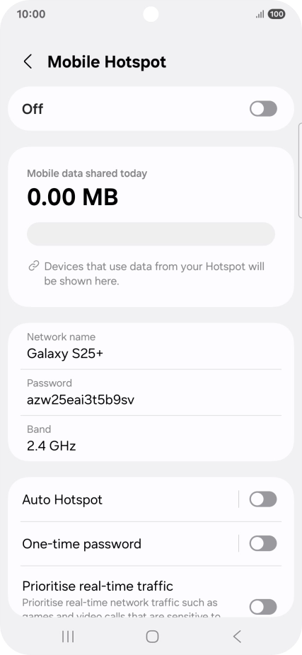 Press Network name.