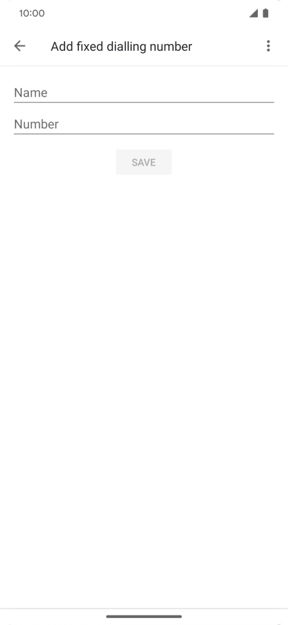 Press Name and key in the required name.