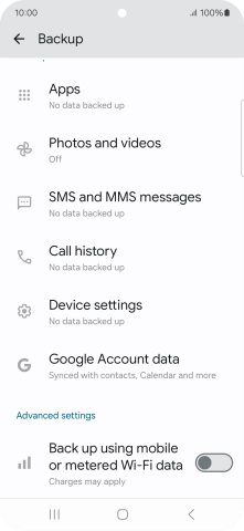 Press the indicator next to 