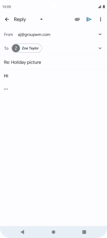Write the required text and press the send icon.