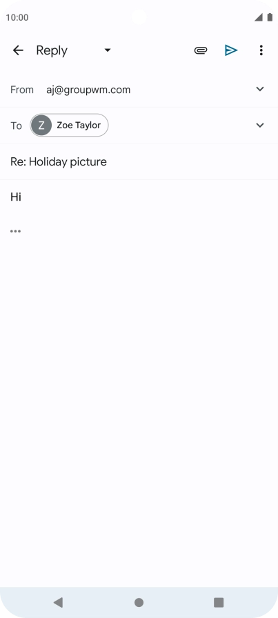 Write the required text and press the send icon.