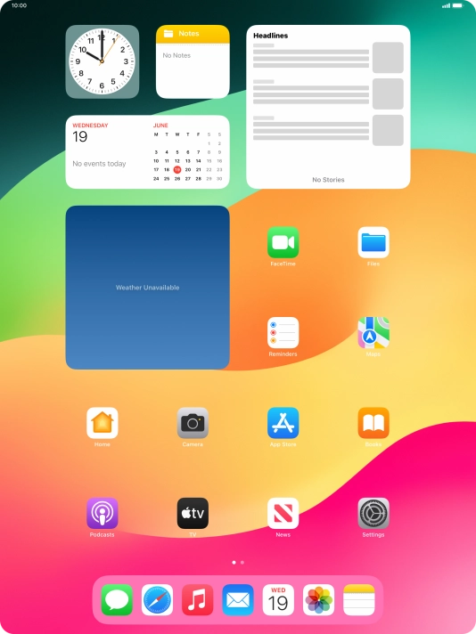 The network mode icon shows the network mode currently used by your tablet.
