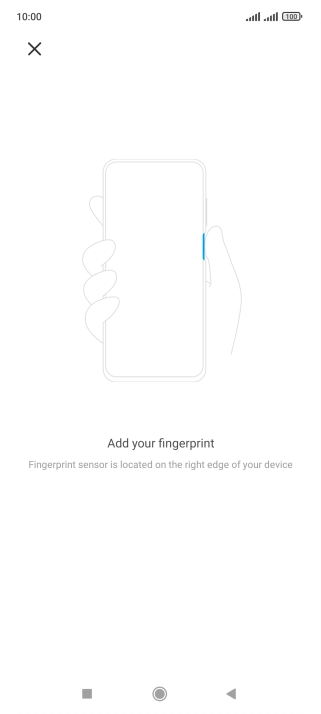 Follow the instructions on the screen to create the phone lock code using your fingerprint.