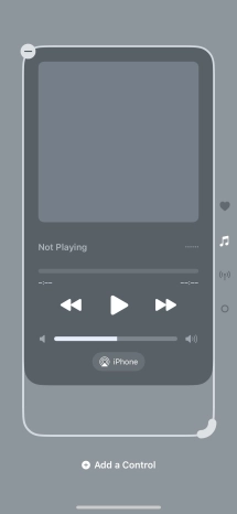 Press the remove icon on the required Control Centre page to remove it from Control Centre.
