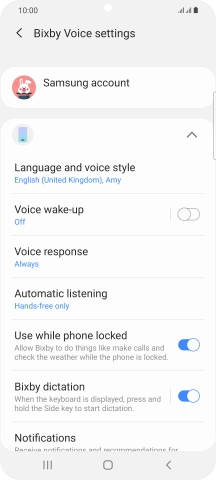 Follow the instructions on the screen to select the required settings.