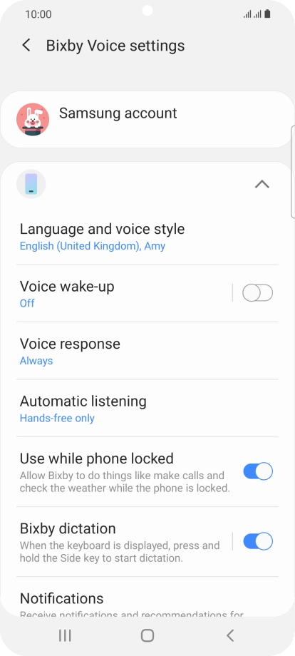 Follow the instructions on the screen to select the required settings.