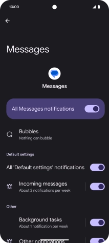 Press the indicator next to 