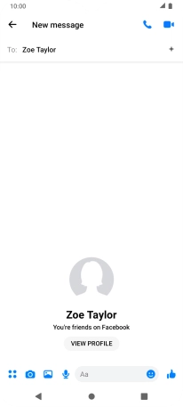 Press the text input field.