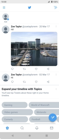 Press the new tweet icon.