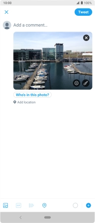 Press the text input field.