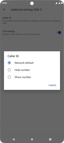Press Show number to turn on caller identification.