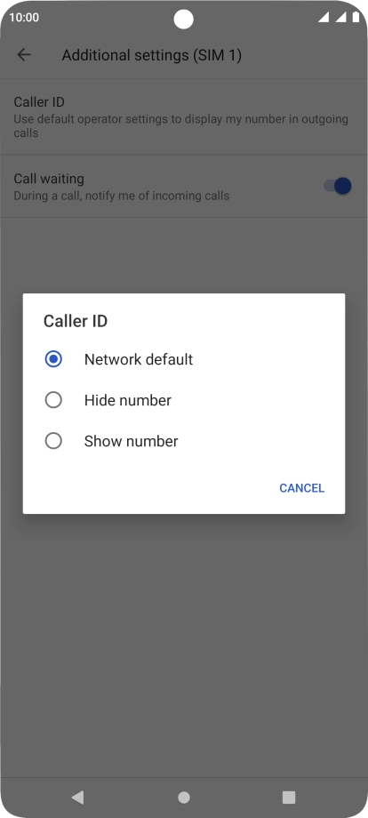 Press Show number to turn on caller identification.