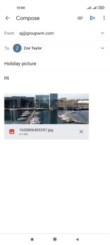 Press the send icon.