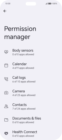 Press the required category.